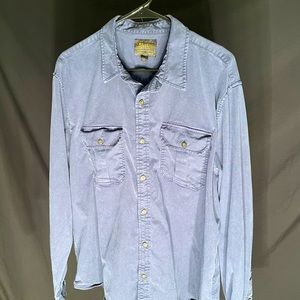 Lucky Brand Button Up Work Shirt Dark Blue